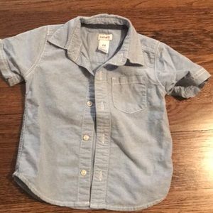 Short sleeve button down top